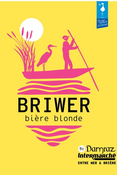 Étiquette personnalisée Briwer, bière blonde.